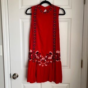 ‼️Red embroidered summer dress! ‼️